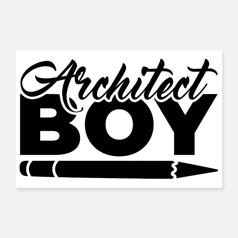 Little Architect Poster 12" x 8" (30x20 cm)