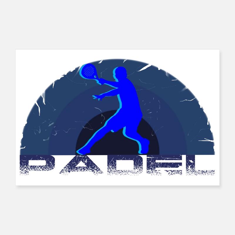 Padel - Poster 30 x 20 cm - blanc