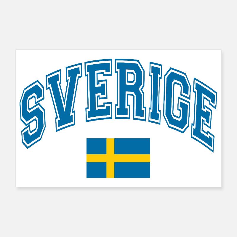 Drapeau de la Suède Poster 30 x 20 cm