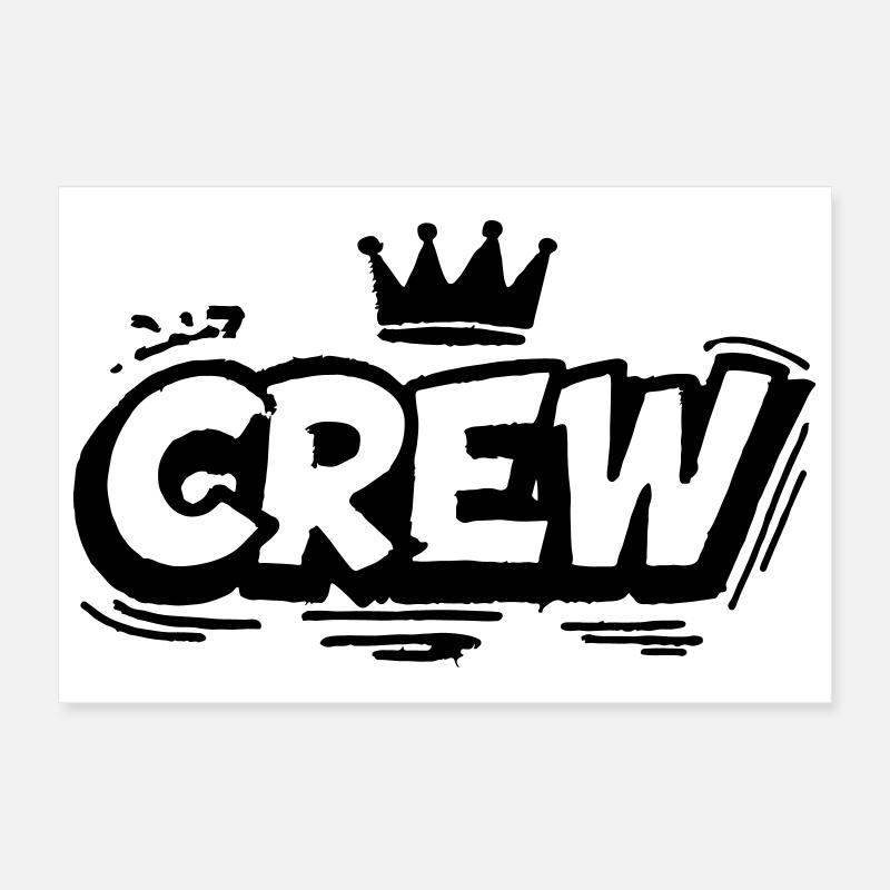 Crew Member Graffiti Poster 12" x 8" (30x20 cm)