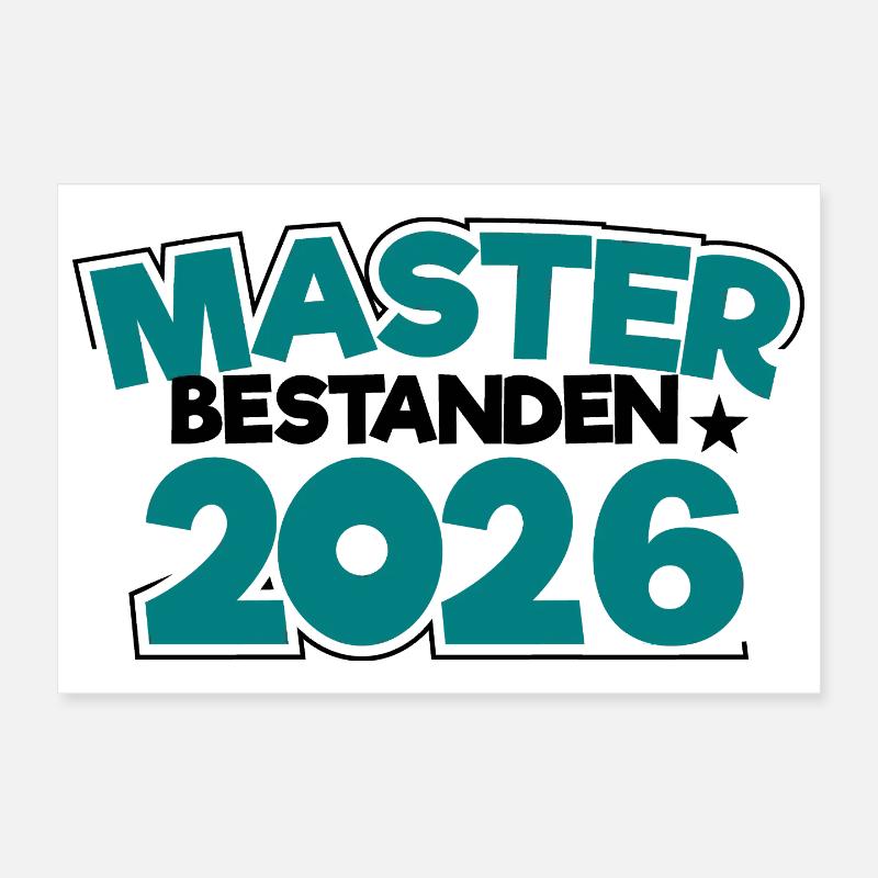 Master 2026 Diplôme Poster 30 x 20 cm
