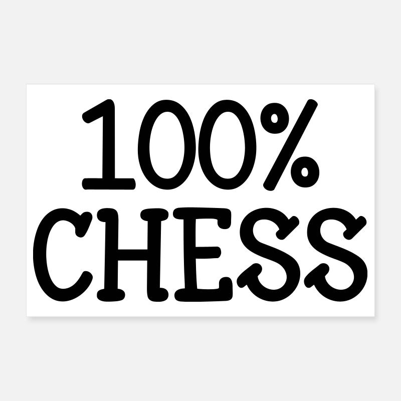 100% Chess: Knight Strategy Pattern and Black Bishop Poster 12" x 8" (30x20 cm)