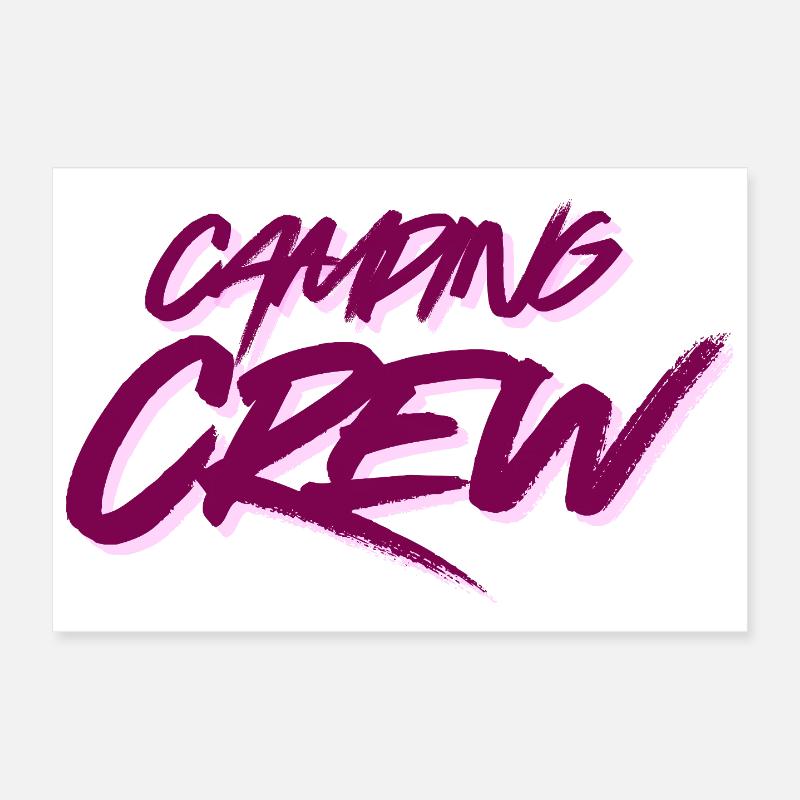Camping Crew Poster 30x20 cm