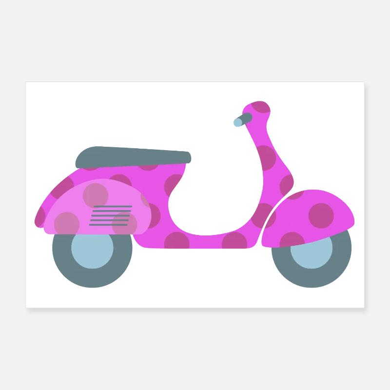 Roller Dots Dots Spring Italy Joie de vivre Poster 12" x 8" (30x20 cm)