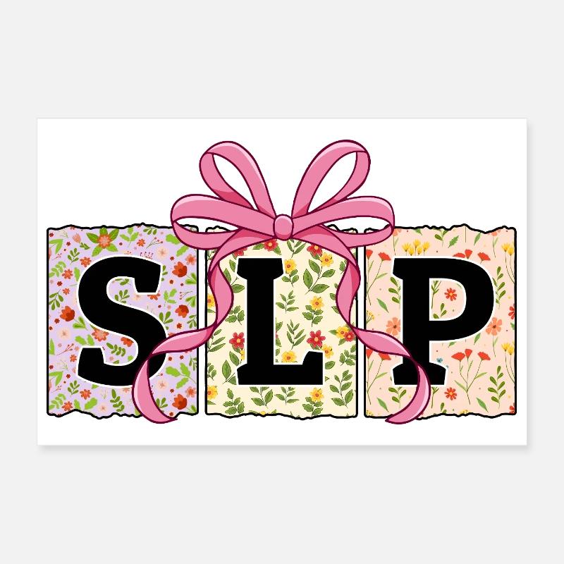 SLP Speech Language Pathology Speech Therapy Poster 12" x 8" (30x20 cm)