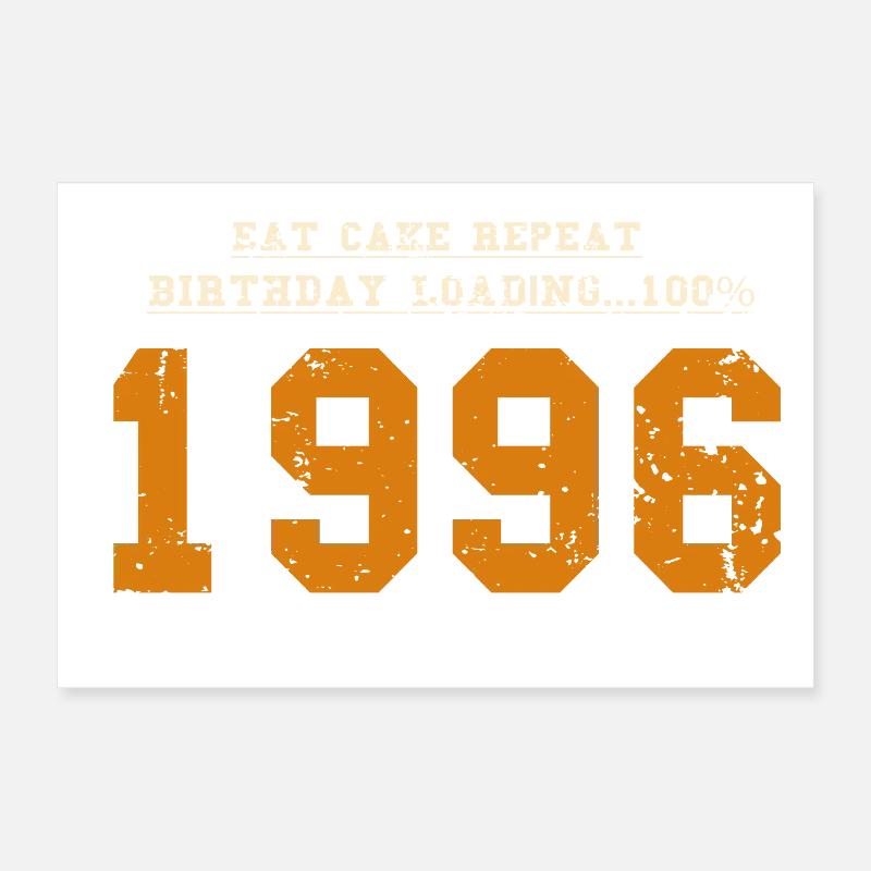 Original 1996 30 Year Birthday Party Gift Poster 12" x 8" (30x20 cm)
