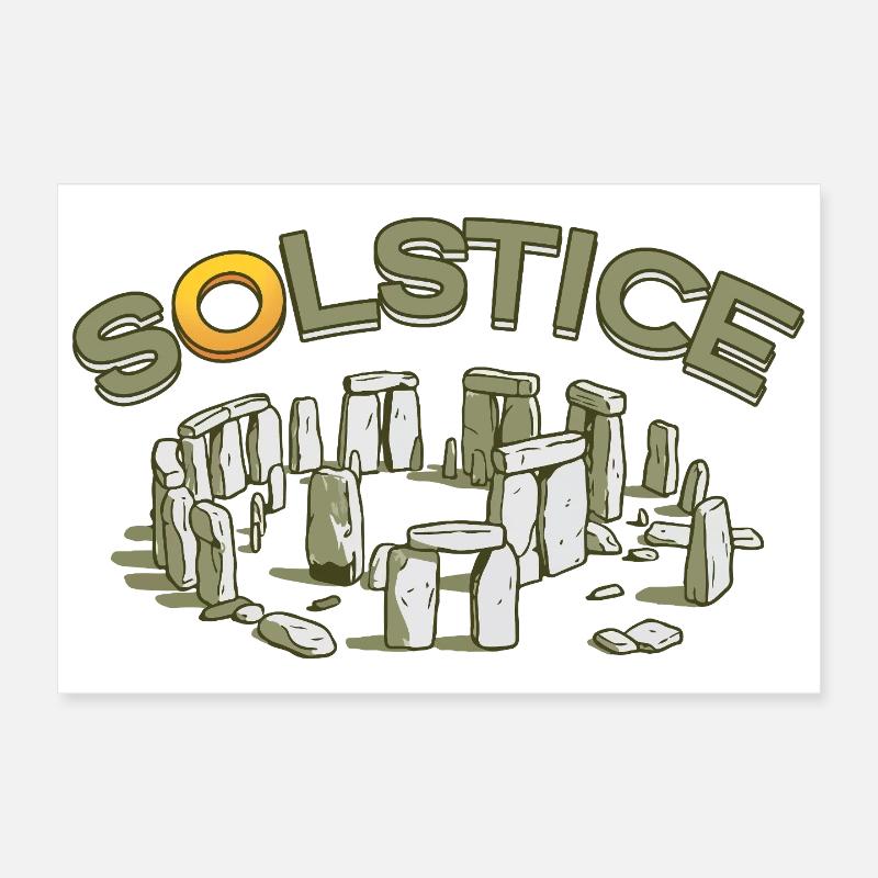 Litha Pagan Summer Solstice Midsummer Midsommar Poster 12" x 8" (30x20 cm)