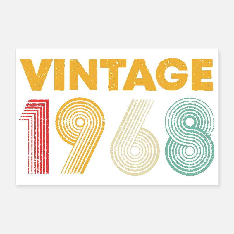 Logo graphique vintage 1988 Poster 30 x 20 cm