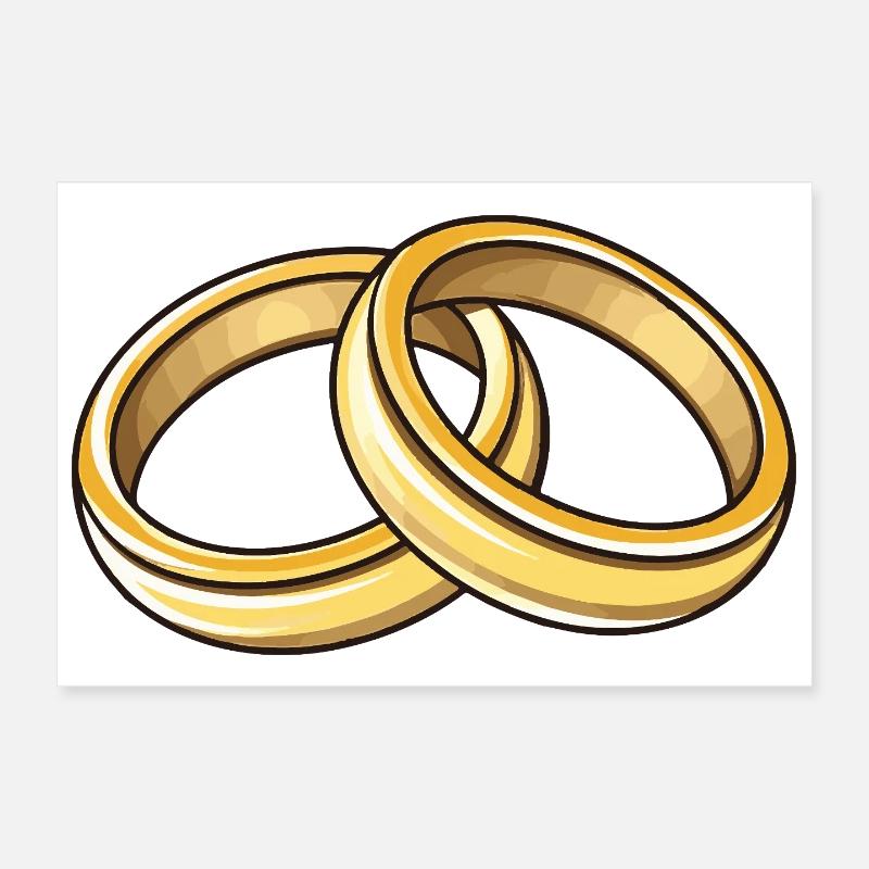 Wedding Wedding Rings Poster 12" x 8" (30x20 cm)