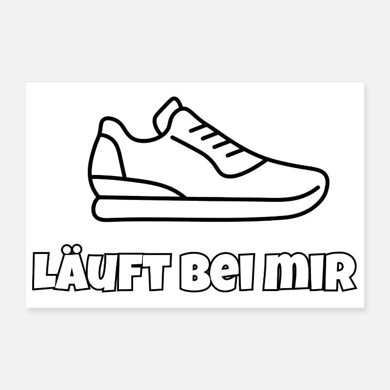 Läuft bei mir  - Poster 30x20 cm - Weiß