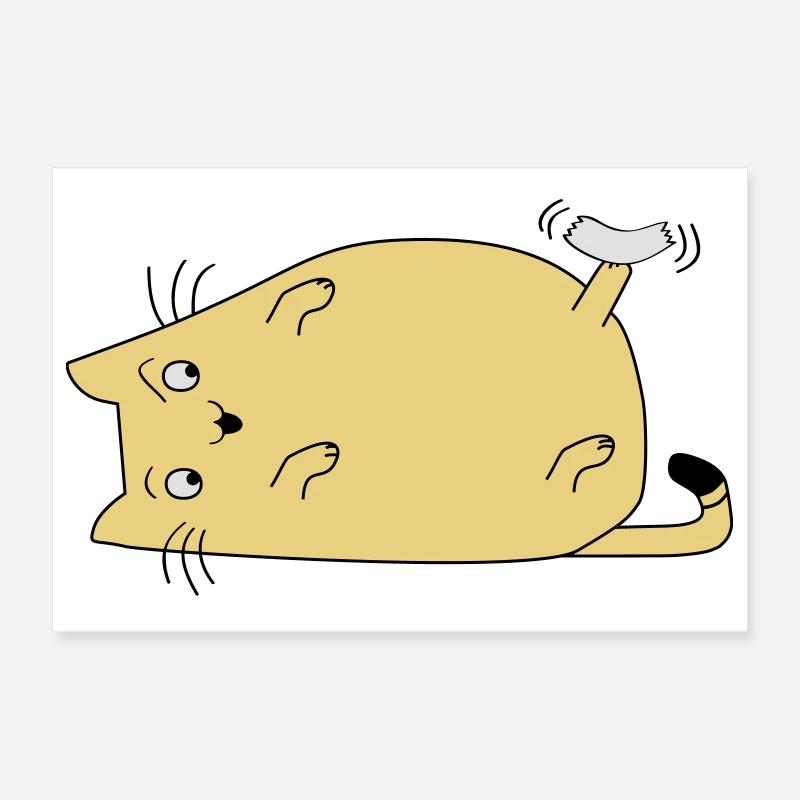 Cat with tape Poster 12" x 8" (30x20 cm)