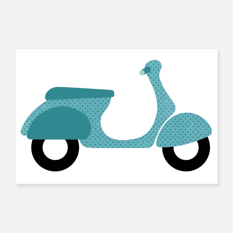 Roller Dots Dots Italy Summer Retro Vintage Poster 12" x 8" (30x20 cm)