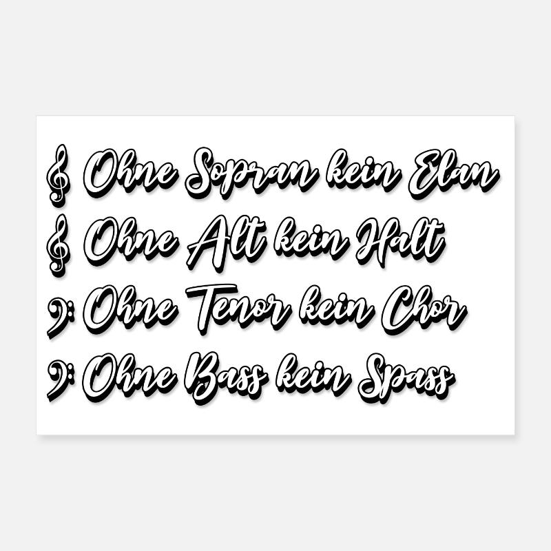 SATB Choir Saying Poster 12" x 8" (30x20 cm)