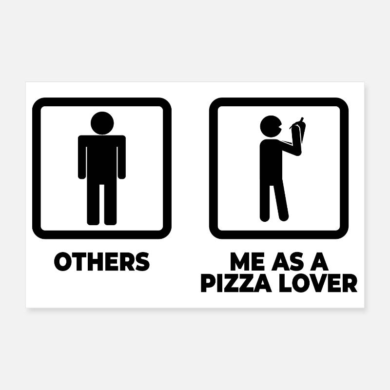 Figurines en bâtonnet de pizza Poster 30 x 20 cm