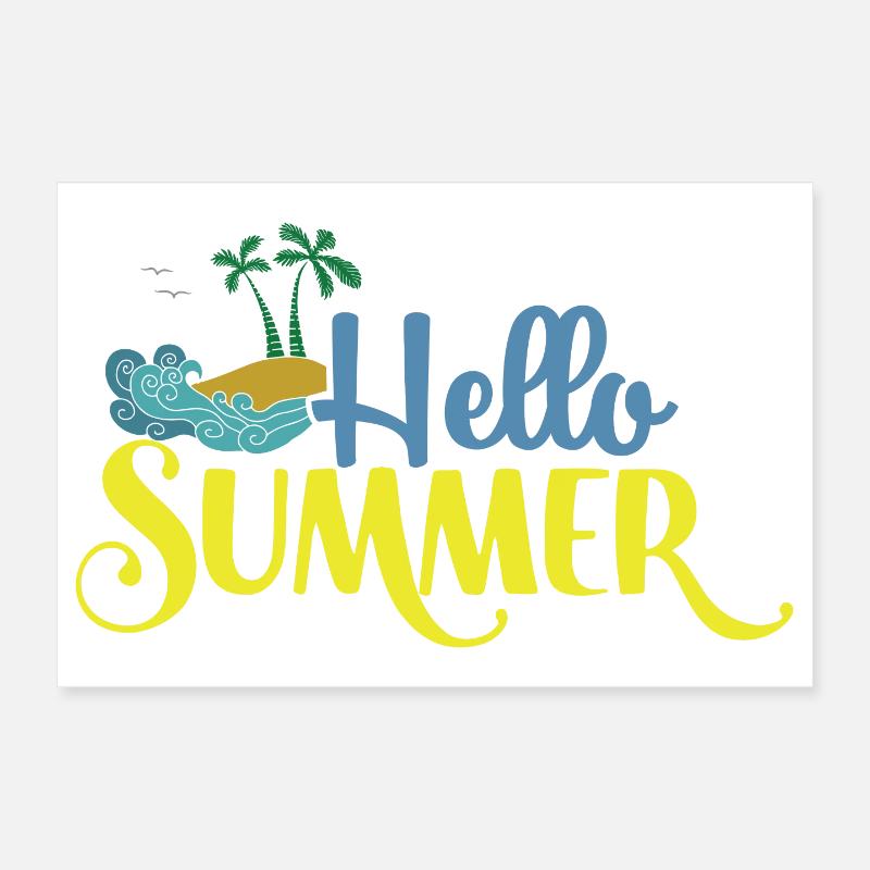 Hello Summmer Poster 12" x 8" (30x20 cm)