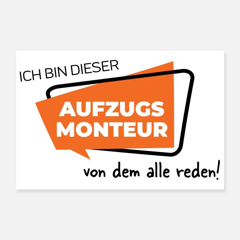 Aufzugsmonteur Poster 30x20 cm