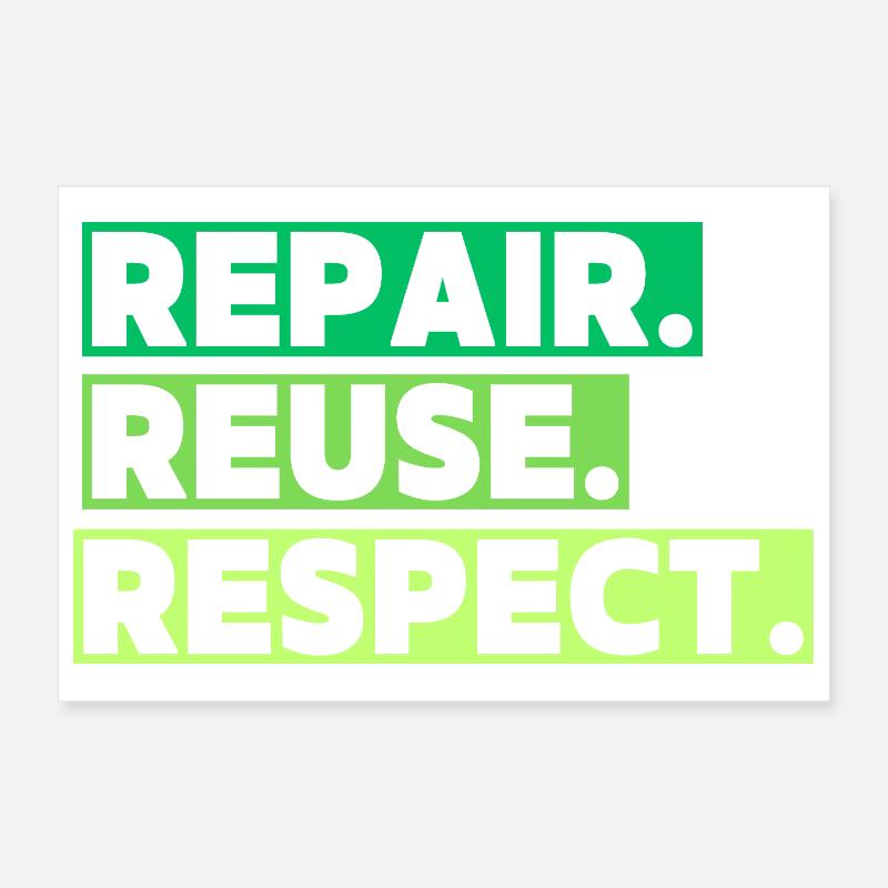 Ein ökologisches Thema mit einer Botschaft - Poster 30x20 cm - Weiß