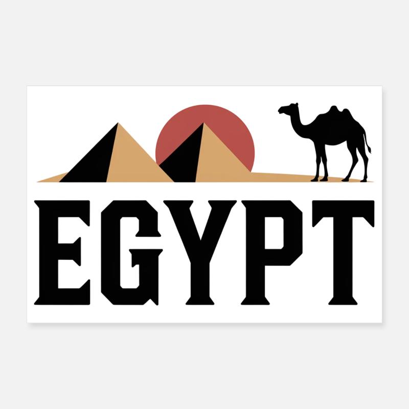 Pyramides à la lumière du désert Poster 30 x 20 cm