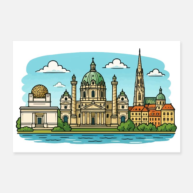 Wien Skyline Poster 30x20 cm