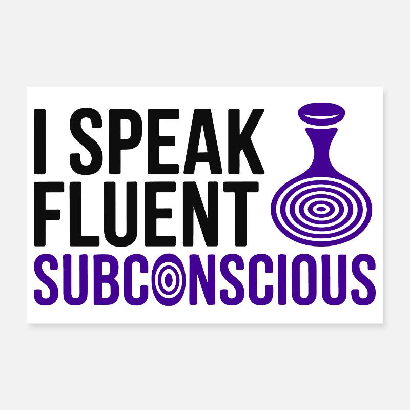 Hypnotiseur : je parle couramment professionnel subconscient Poster 30 x 20 cm