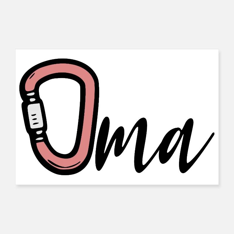 Randonnée Camping Oma Poster 30 x 20 cm