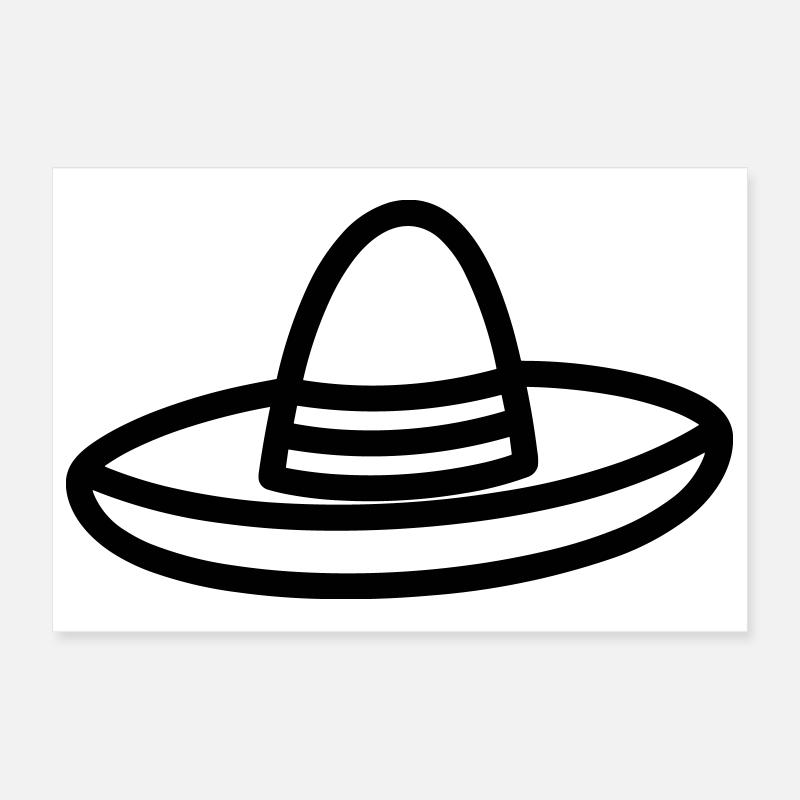 Mexican Hat Poster 12" x 8" (30x20 cm)