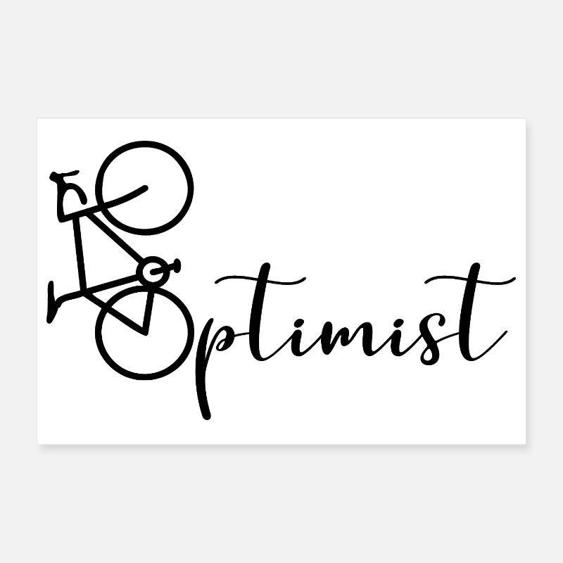 Cyclistes Optimist Cycling Bicycle Poster 30 x 20 cm