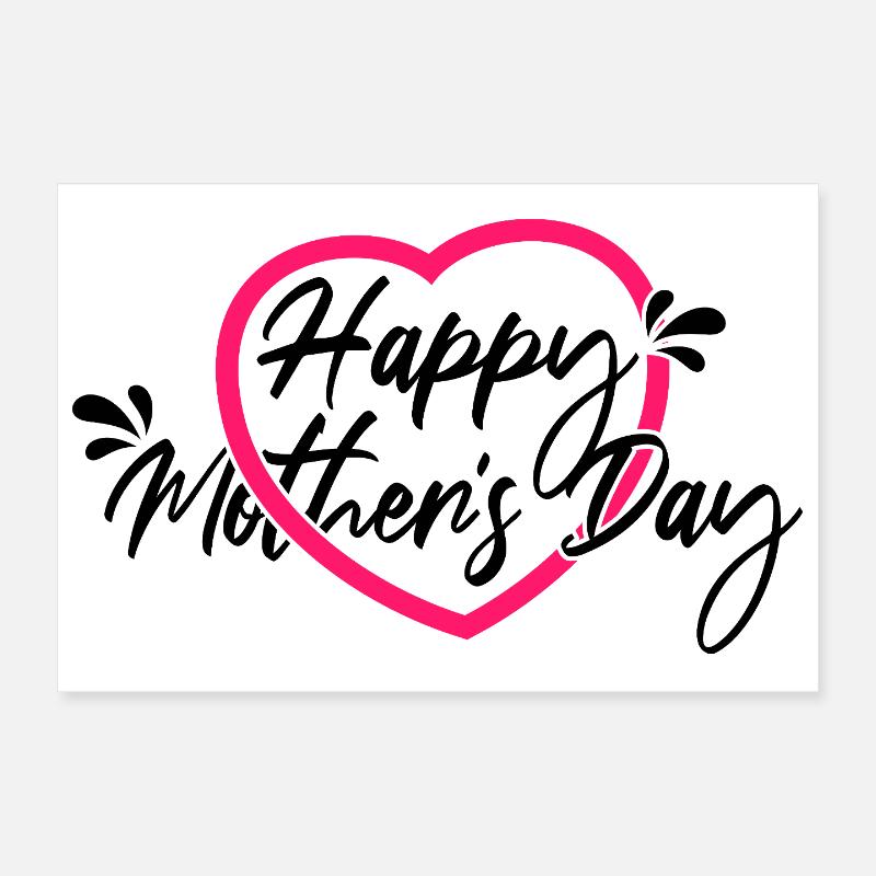 Herz-Geschenkhemd zum Muttertag Poster 30x20 cm