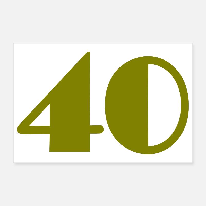 40. 40 ANS. 40e ANNIVERSAIRE. ANNIVERSAIRE 40 ANS. Poster 30 x 20 cm