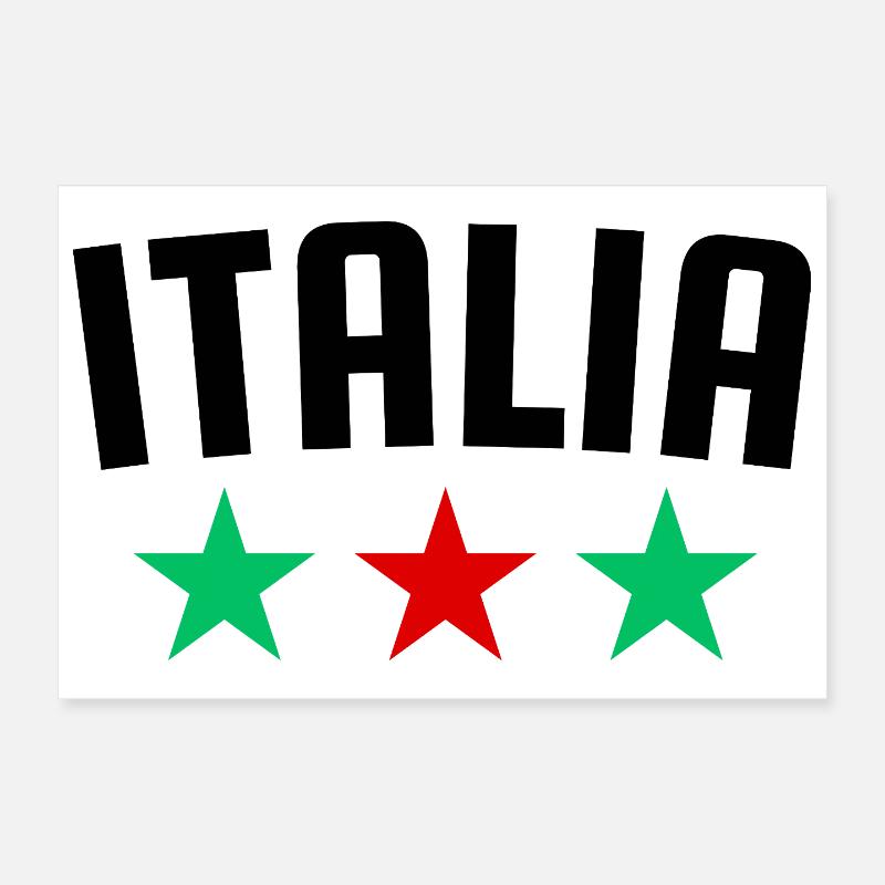 Italie design 3 étoiles Poster 30 x 20 cm
