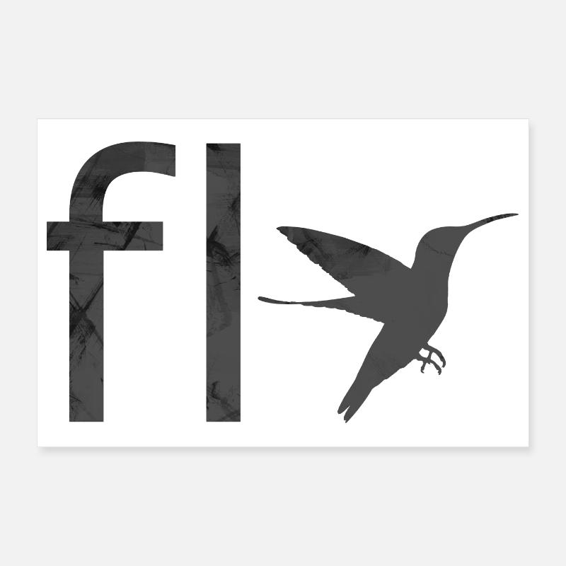 Conception typographique astucieuse ! Vogel Deisgn Poster 30 x 20 cm