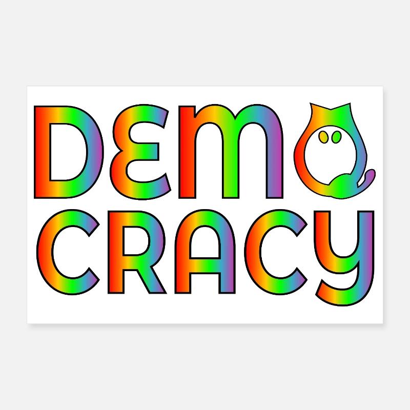 Démocratie électorale des chats Poster 30 x 20 cm