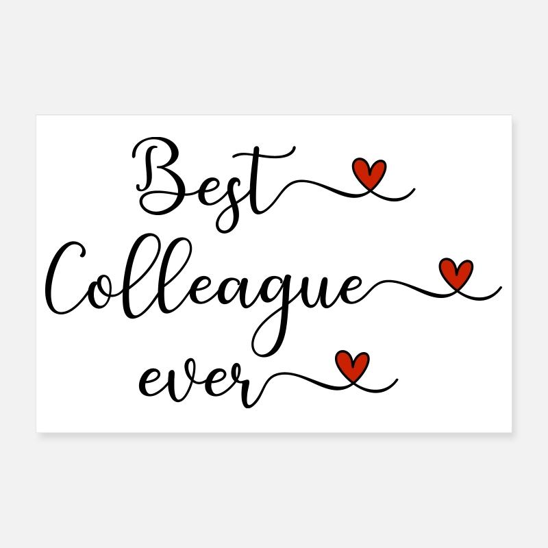 Bester Kollege - Beste Kollegin  Poster 30x20 cm