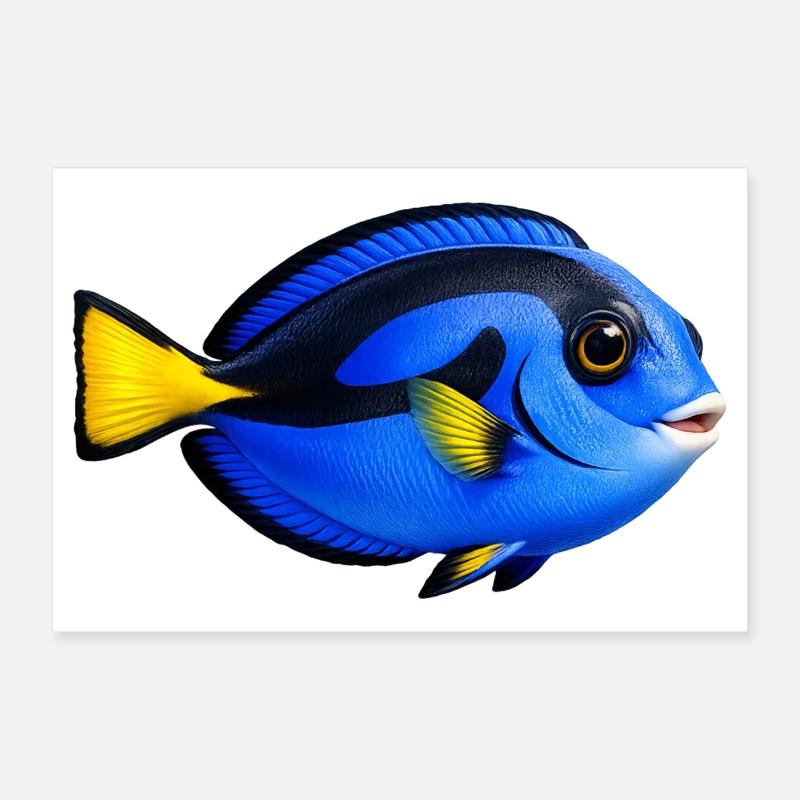 Doktorfisch bunt Meeresfisch Poster 30x20 cm