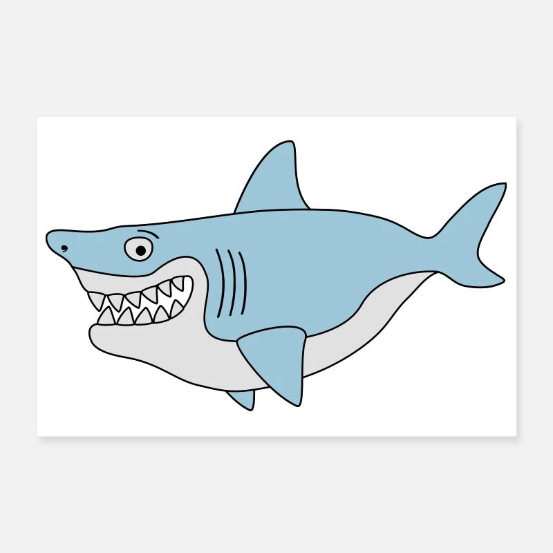 Shark smile Poster 12" x 8" (30x20 cm)