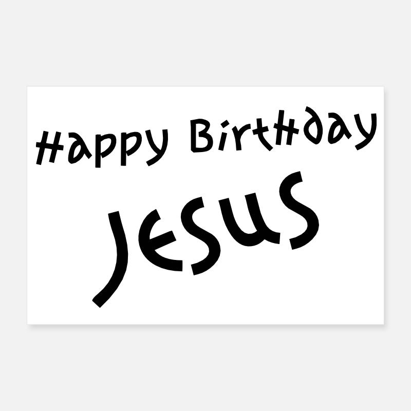 Jésus de joyeux anniversaire Poster 30 x 20 cm