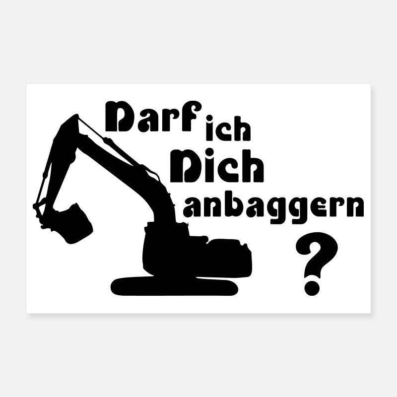 Darf ich Dich anbaggern? Poster 30x20 cm