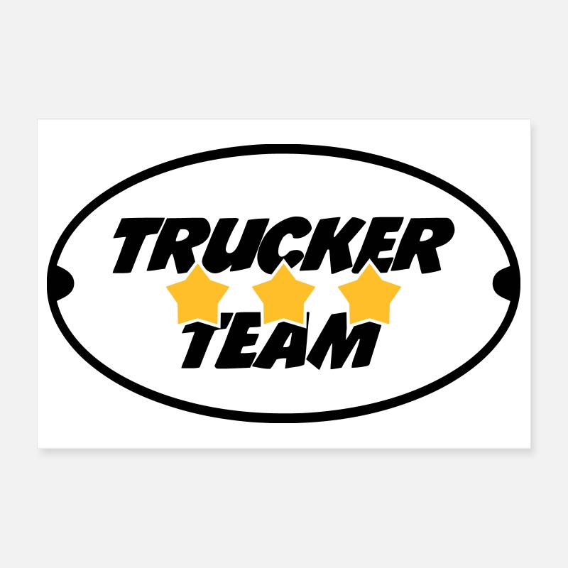 Trucker Team Poster 30x20 cm