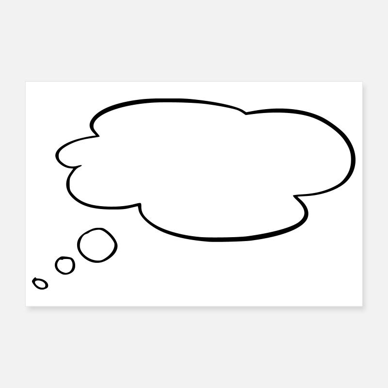 Thought bubble Poster 12" x 8" (30x20 cm)