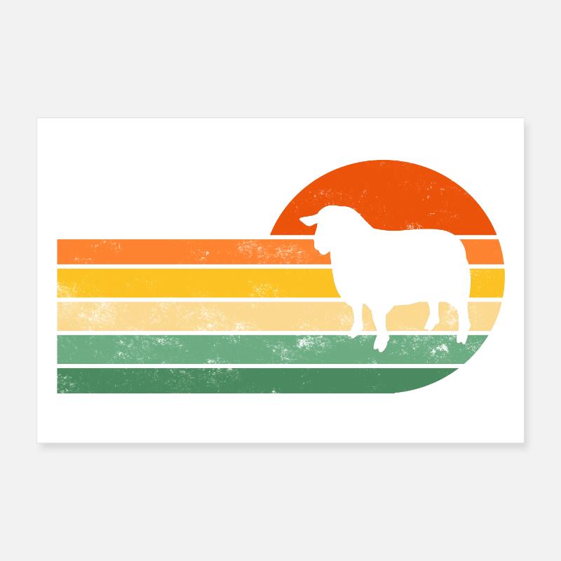 Sheep sheep - Poster 12" x 8" (30x20 cm) - white