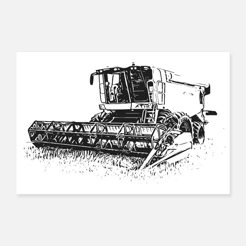 Moissonneuse-batteuse Lexion 550 Poster 30 x 20 cm