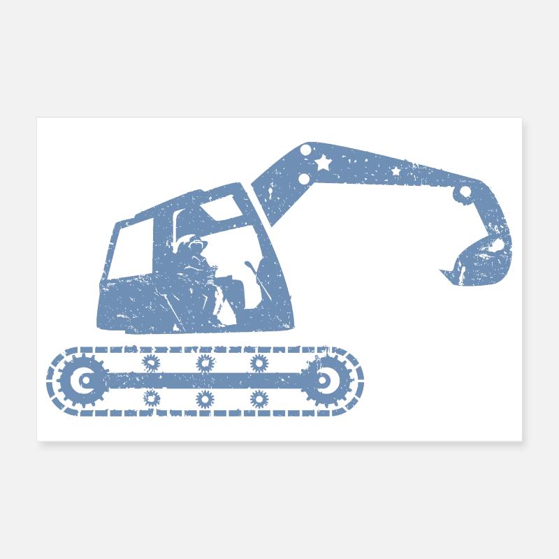 Bagger Baggerfahrer Baugeräteführer – Poster 30x20 cm
