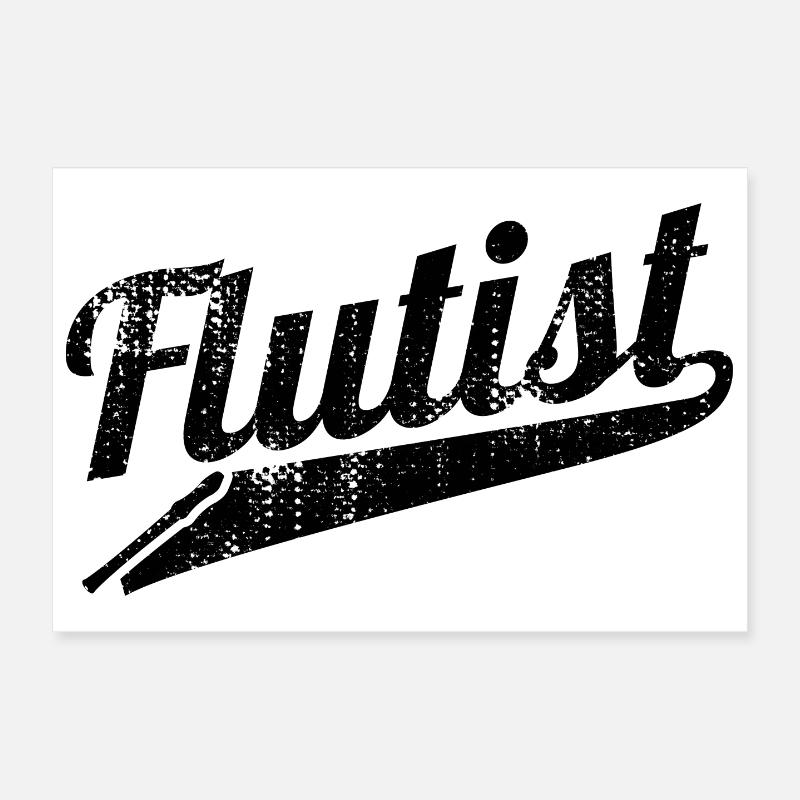 Flûtiste Poster 30 x 20 cm