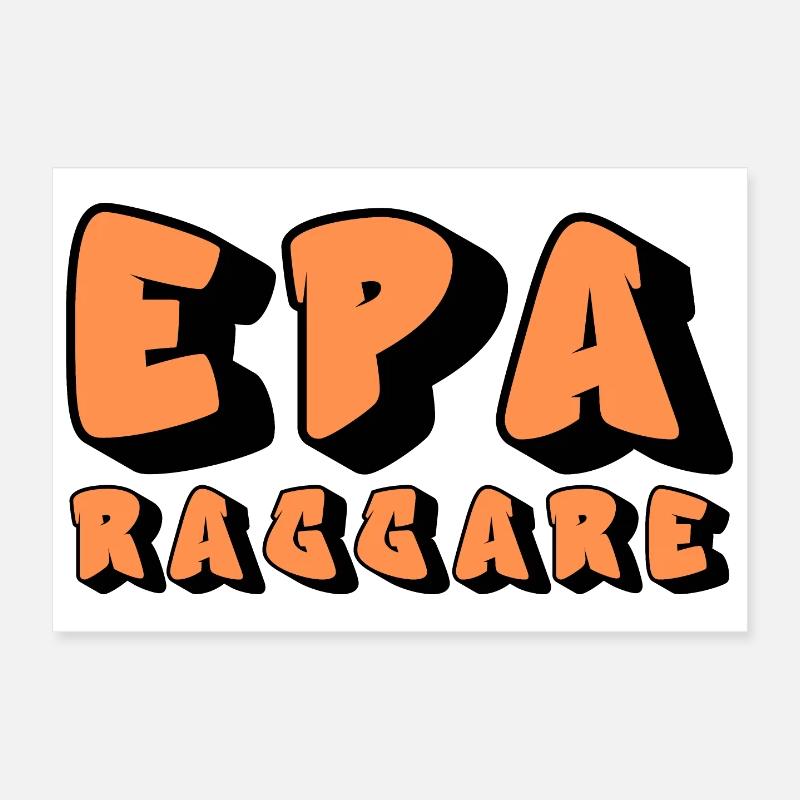Epa Raggare Graffiti - Poster 30x20 cm - Weiß