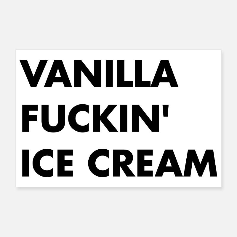 Vanille Eis - schwarzer Schriftzug Poster 30x20 cm