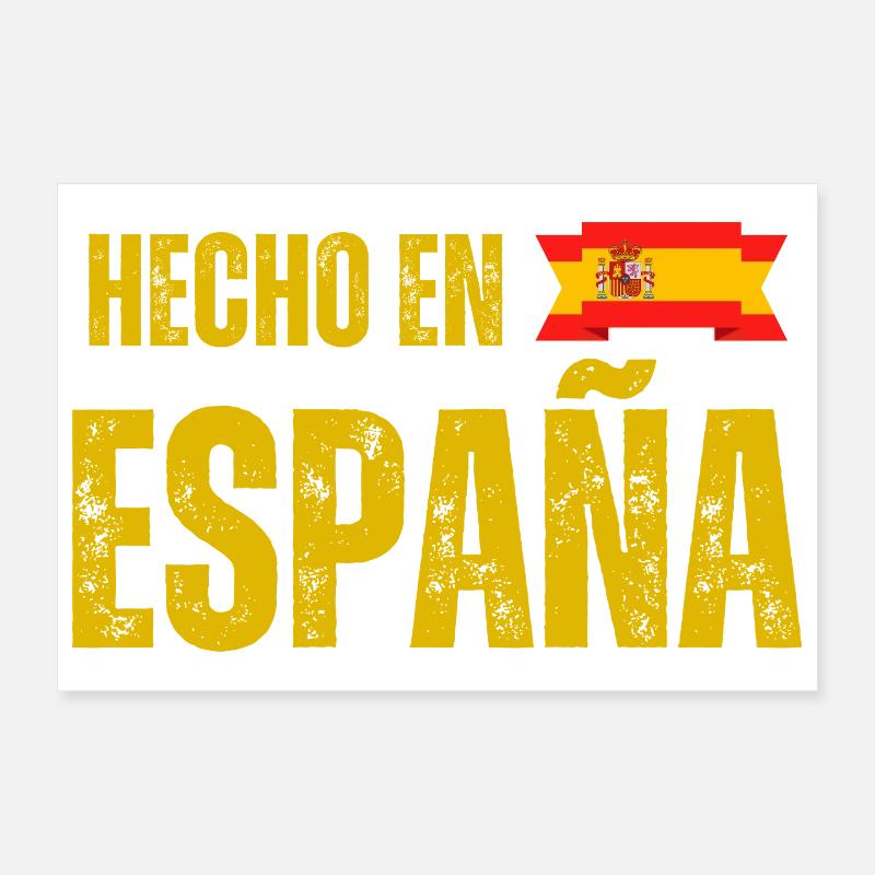 Made in Spain, Spanish pride Poster 12" x 8" (30x20 cm)