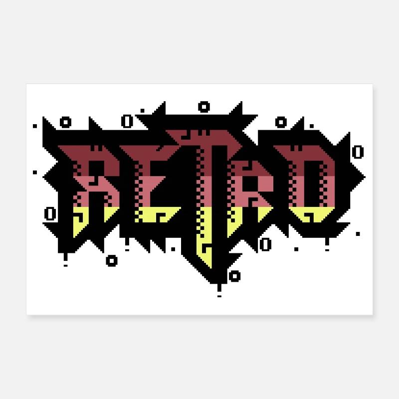 PETSCII Graffiti Rétro Poster 30 x 20 cm