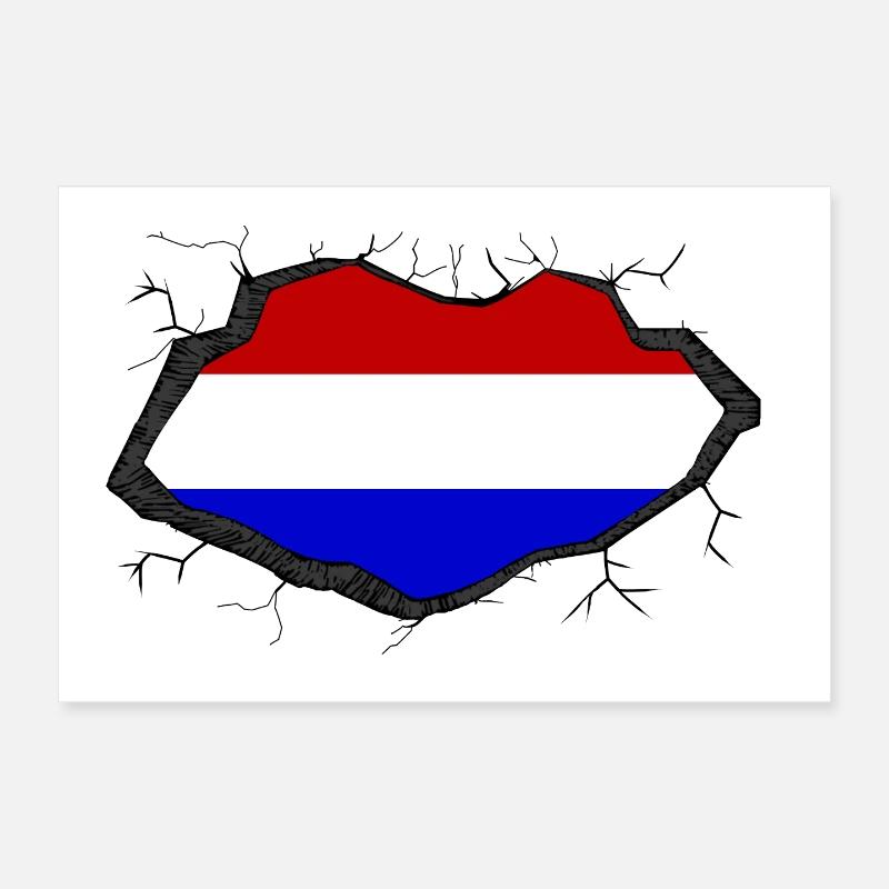Percée du drapeau hollandais Poster 30 x 20 cm