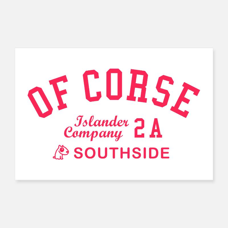 OF CORSE Southside 2A - Poster 30 x 20 cm - blanc