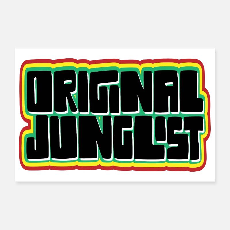 Original Junglist DNB Emblem Poster 30x20 cm